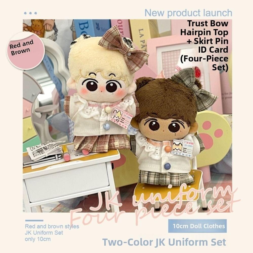 Cartoon Design Cotton Doll Rompers Soft Cotton Mini Doll Clothes Plush Doll Outfit  Doll Dressing