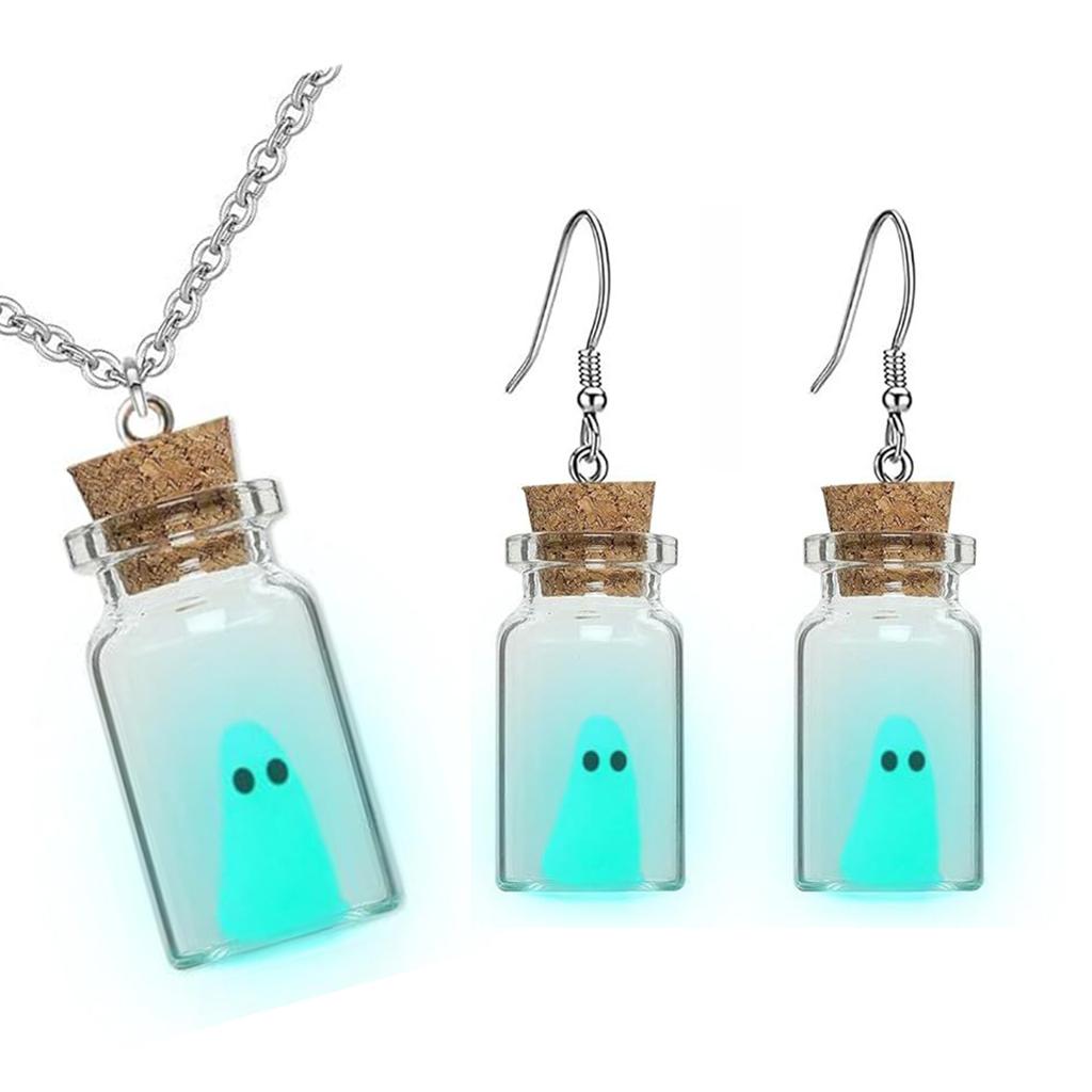 Stylish Glowing Bottle Earrings Unique Sturdy Resin Crafted Jewelry for Women's Halloween Christmas Festivities