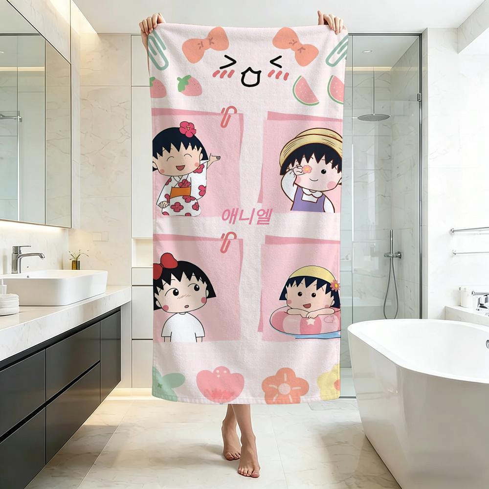 Cute C-Chibi Maruko-chanS Towel Five-Star Hotel Quality Eco-Friendly Ultra Soft Thick Towels & Beach Towels