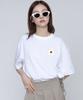 GRAVER [Unisex] Tyl Small Flower Dot Smile Short Sleeve T-Shirt_White