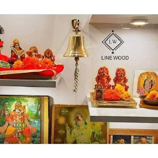 Solid Brass Ship Bell - Features Sturdy Bracket Door Bell - Wall Mountable Jumbo Bell for Home - Coastal Beach Home Decorations Handmade