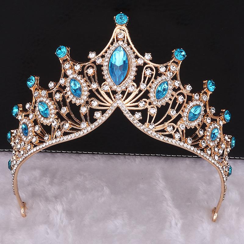 Bridal Crown Tiara Princess Birthday Rhinestone Crown Atmospheric Wedding Dress Accessories