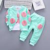 Spring & Autumn Fashion 3-Piece Set for Baby Girls: New Style Children's Clothing