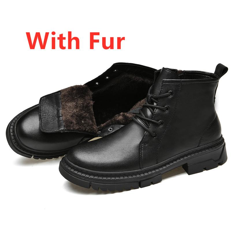 Business Dress Boots Mens Boots Formal Wedding Oxford For Men  Genuine Leather Ankle Shoes Man Brand Luxury Boots Big Size 37-47