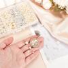 1060Pcs 4 Style Glass Pearl Beads Round Mixed Color 3~9mm Hole: 0.5~0.1mm