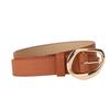 Simple Belt Waistband Waist Belt Unique Golden Buckle Solid Color PU Belt Waistband Waist Belt for Dress