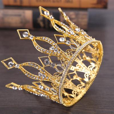 Vintage Königin König Tiaras Krone Barock Mode Tiaras und Kronen Pageant Kopfschmuck Prinzessin Diadem Haarschmuck Zubehör