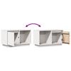 Vidaxl TV Cabinet, White, 74X35X44 Cm, Solid Pine Wood