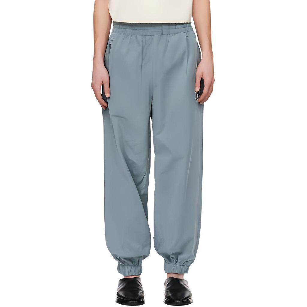 MLB Base Logo Knitted Sweatpants Unisex Gray Moderate Cuffed Pants 3AWPB0124-43GRS
