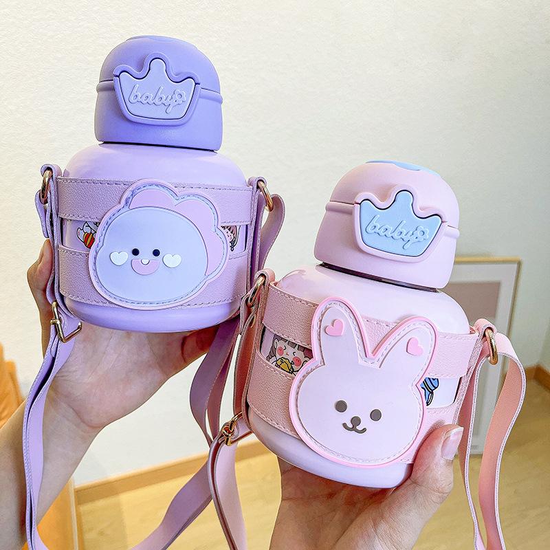 Víceúčelový přenosný termoska 400ml Vakuové termosky Přenosná nerezová termoska Láhev na vodu Cestovní hrnek na čaj Kancelářská termoska