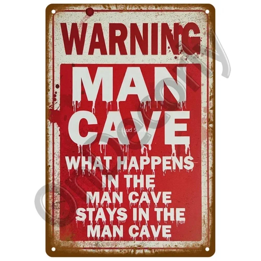 Placa de Aviso de Metal Retrô Decoração de Parede de Lata Vintage para Casa Quarto Bar Garagem Café Clube Man Cave Pub Placa Mural Poster Arte