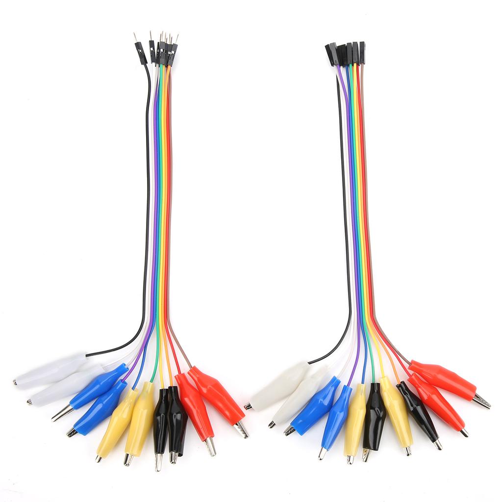 Crocodile Clip To Jump Wire 20pin MaleFemale Jumper Breadboard Test  Cable 20cm