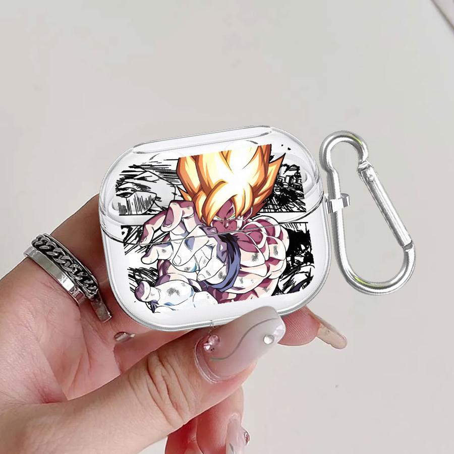 

D-ragonS B-allSs GokuS Case For Samsung Galaxy Buds 2Pro 2 Live 4 Pro 4Pro 3 FE 3Pro Clear Earphone Cases Cover With Hook Buds Pro
