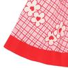 French Cat Pink Heart Flower Pleated Skirt Q52das030p1