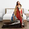Soft Blanket Decorative Britain Paddington Brown Bear Throw Blanket  Flannel Bedspread For Couch Chair Aesthetic Sofa Bed Cover