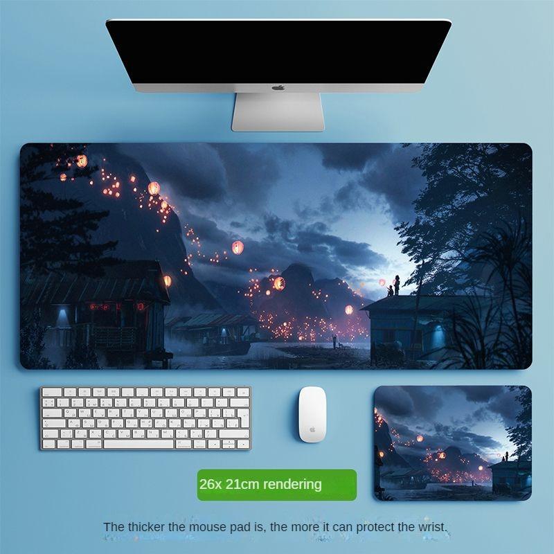 Mauspad, übergroß, Büro-Tastenkombination, integriertes Schloss, verdickt, individuell, gut aussehend, für Studenten, Computer, E-Sport, Tischmatte