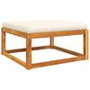 Garden Stool with Cushion 65x65x29 Cm Solid Acacia Wood