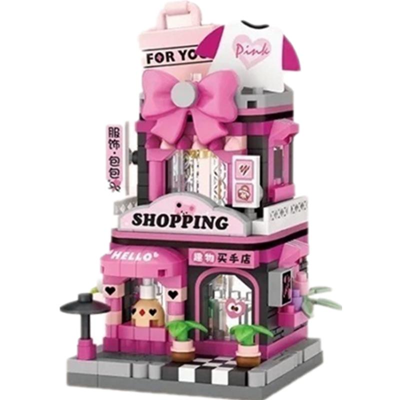 

НОВЫЙ Подарок Закуски Канцтовары Маленький Магазин Магазин Вид Улицы Еда Дом Конструктор Кирпичики для Девочек Модель Детская Игрушка Дети