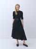 COTE28-1 Belted Long Dress