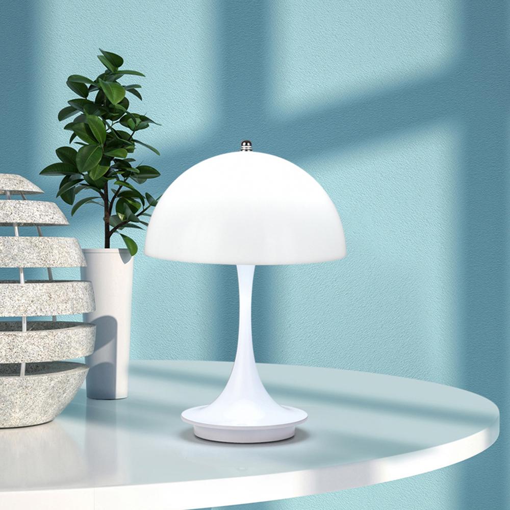 Mushroom Small Table Lamp Dimmable Rechargeable Table Lamp Bedroom Bedside Decorative Night Light
