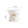 Ceramic Anti-Spill Cat and Dog Bowl with Slanted High-Footed Design