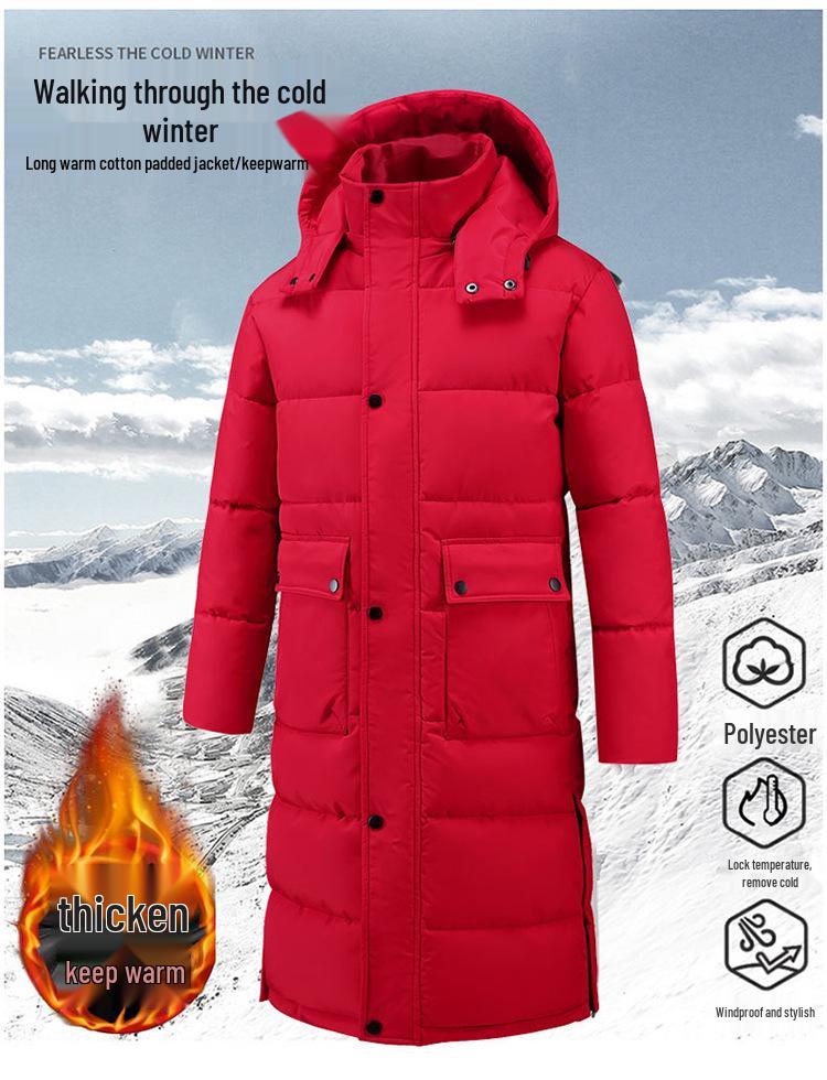 Unisex Long Cotton Sports Jacket with Velvet Lining for Students - Winter Training & Art Exam Outerwear