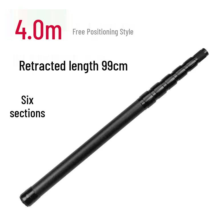 Adjustable Carbon Fiber Landing Net Pole with Screen Support