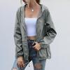 Giacca da donna Autunno Primavera Streetwear Giacche antivento impermeabili tattiche Cappotti antivento pilota hip-hop con cappuccio femminile