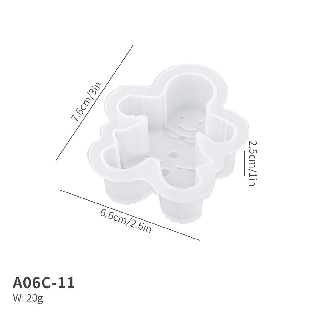 DIY Weihnachten Aromatherapie Gips & Silikonform: Hirsch, Lebkuchenmann-Ornamente, Fondant, Kerzen- & Kuchenform