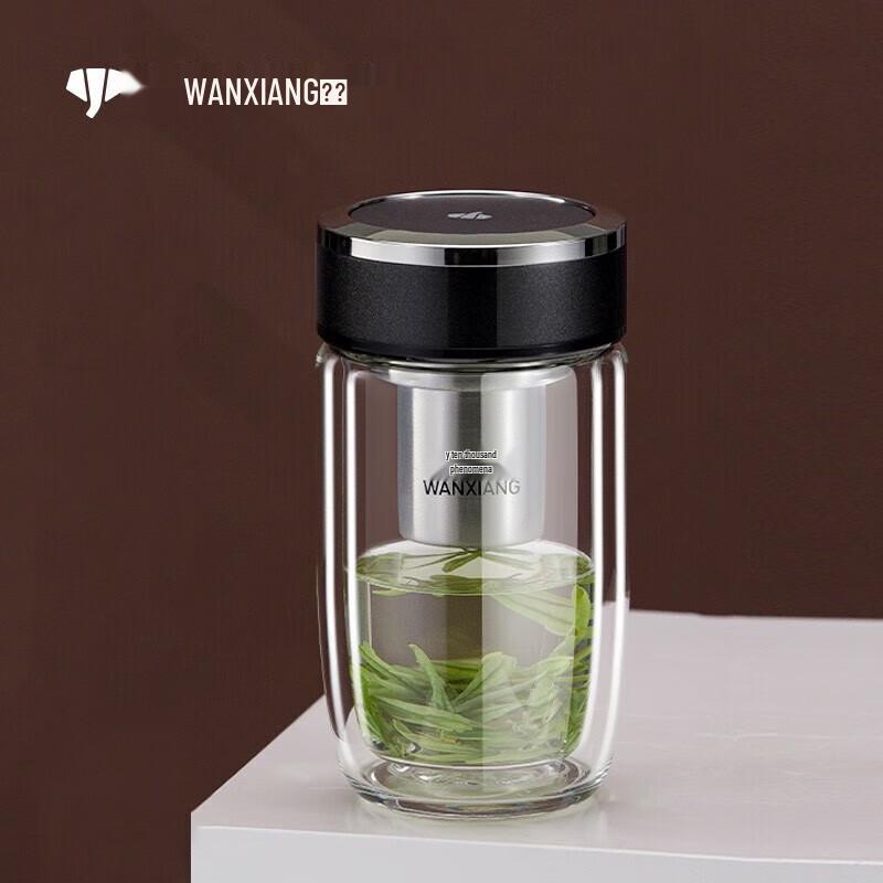 WANXIANG Double-Layer Glass Tea Infuser Cup
