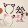 3pcs/set Cute Reversible Sequin Cat Ear Headband for Girls Lovely Anime Hair Clip Cartoon Headdress Cosplay Hair Accessories