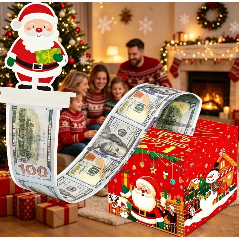 Christmas snowman draw money gift box creative surprise draw money box party gift box