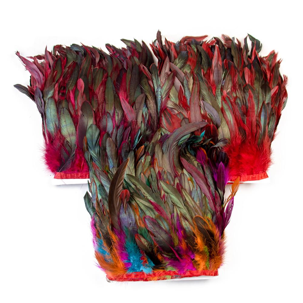1M 2M 5M 10Meter Natural Rooster Feathers trim fringe 15-20cm Ribbon plumes For Craft ribbon fringe for skirt Party clothing