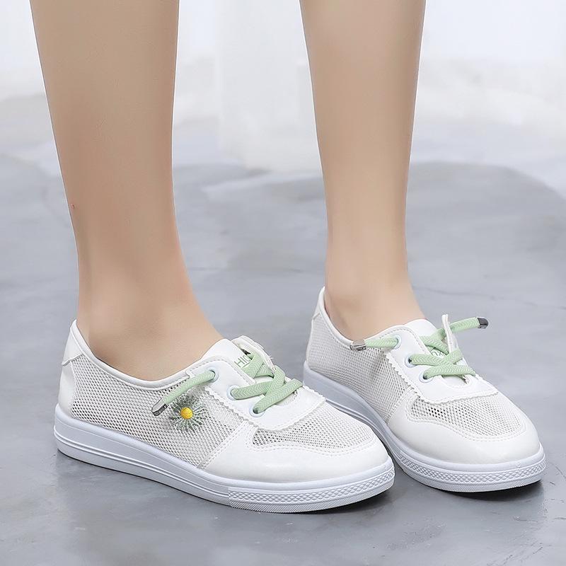 Trendy Women's White Mesh Sneakers 2025 - Comfortable, Breathable, Low-Top Summer Shoes