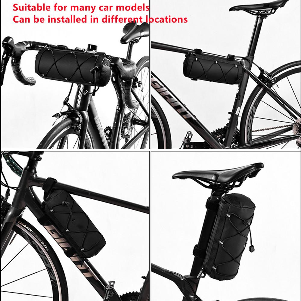 Waterproof Road Bicycle Handlebar Bag Multifunctional MTB Front Tube Bag Portable Frame Pannier Outdoor Shoulder Bag