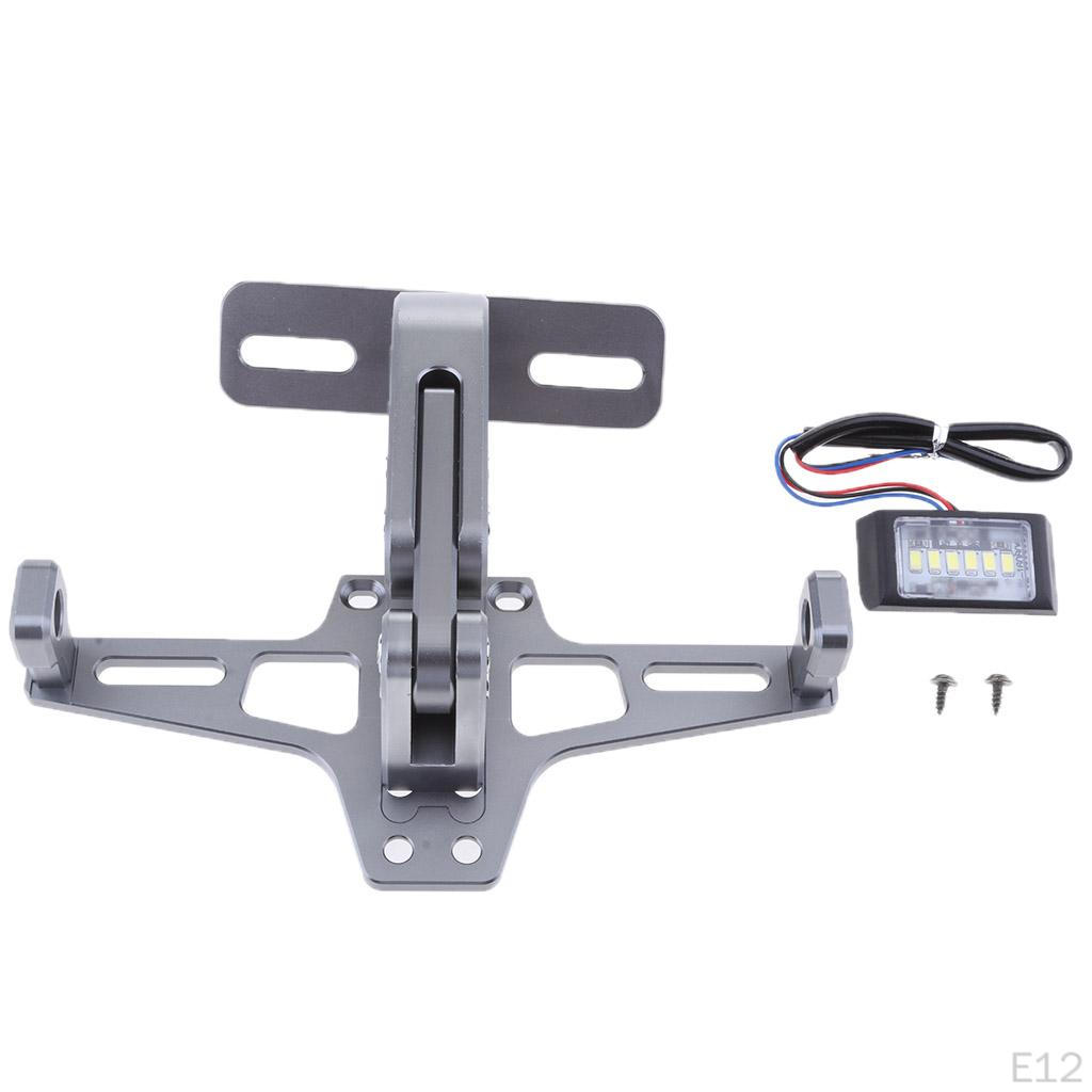 1 Piece Adjustable License Plate Holder Chassis Components with LED Light