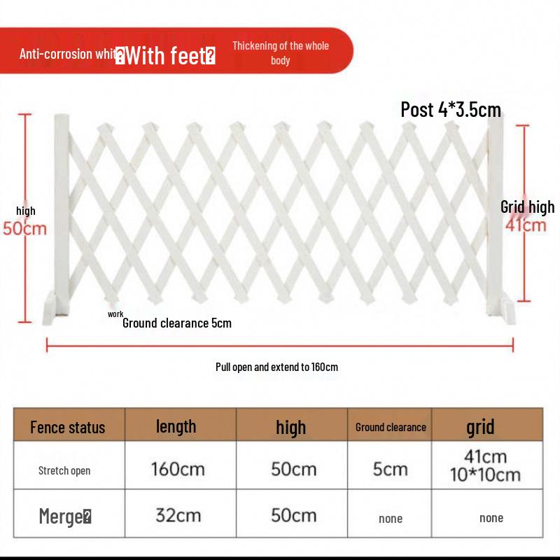 Zewnętrzne antykorozyjne rozsuwane drewniane ogrodzenie do ogrodu, na podwórko, na balkon wewnątrz i jako kojec dla psa.