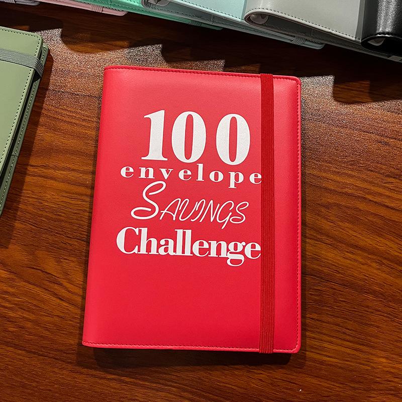 New binding 100 Envelope Challenge Binder for Couples 100 Day Challenge Handbook Savings Notebook Office stationery