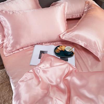 Luxury Satin Bedding Set King Queen Size Bed Cover Flat Sheet Pillowcase for Sleep Home Decro Mulberry Silk Bed Sets