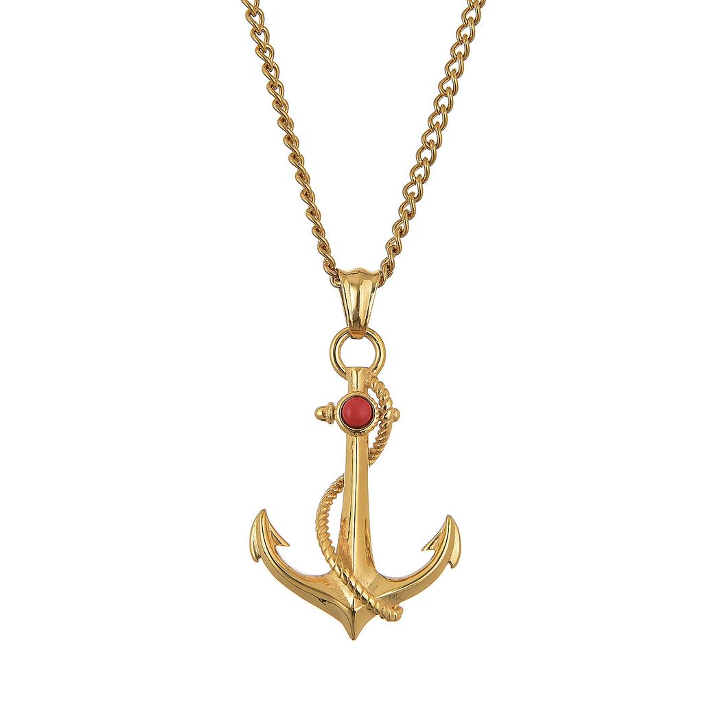 Accessories Necklace, Personalized Navy Style Anchor Men's Titanium Steel Pendant, Stainless Steel Pendant