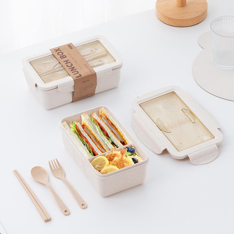 Microwaveable Bento Box for Office Workers and Students - Ideal for Light Meals and Fat Loss, Divided Lunchbox Design