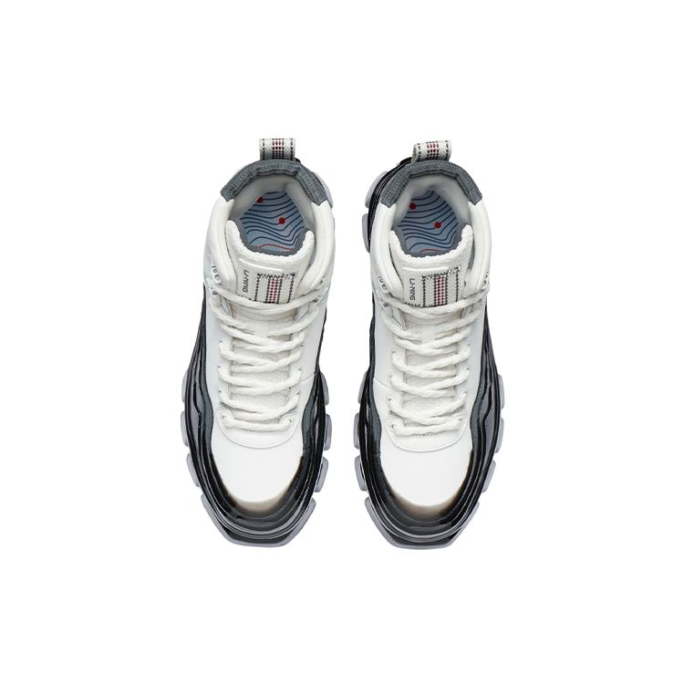 Tênis Cano Alto Casual Clássico Li Ning CF Tênis Unissex Branco Nuvem AGCR488-1