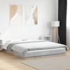 LED Bed Frame in Concrete Grey 150 x 200 cm Engineered Wood