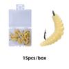 Bait15-25PCS Lure Bait with Hook Bread Worm Boxed Imitation Soft Worm Soft Bait for Mouthfish White Striped Fish Topmouth Culte