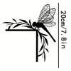 Vintage Wrought Iron Door Corner Dragonfly Topper Rustic Home Accent Ornament Gift for Insect Lovers House Decoration
