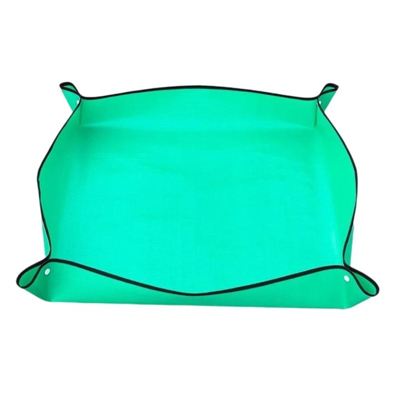 

Large Plant Repotting Mat Thickened Waterproof for Indoor Plant Transplanting Mess Control Foldable Succulents Portable 100cm x 100cm зелений