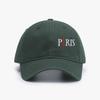 Stickerei PARIS Eiffelturm Unisex Baseballkappe Weiche Baumwolle Sonnenhüte Damen Verstellbar Snapback Sonnenhut Kappe für Erwachsene Kopfbedeckung