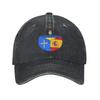 Mieres Asturias Spain Flags Summer Retro Cowboy Washed Baseball Caps Unisexs Denim Sunscreen Hats Girl Hiking Peaked Cap