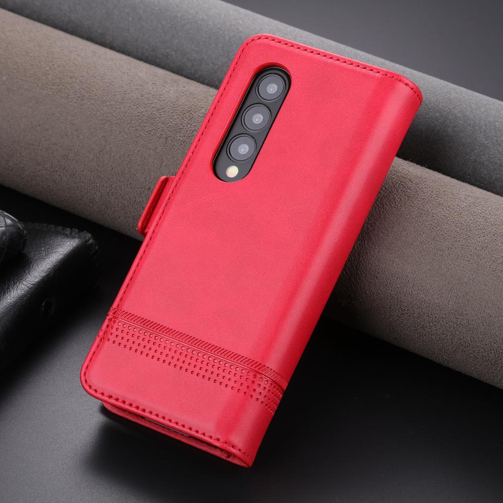 Deluxe Magnetic Adsorption Leather Fitted Case for Samsung Galaxy Z Fold4 / Z Fold 4 5G Flip Cover Protective Case Fundas Coque