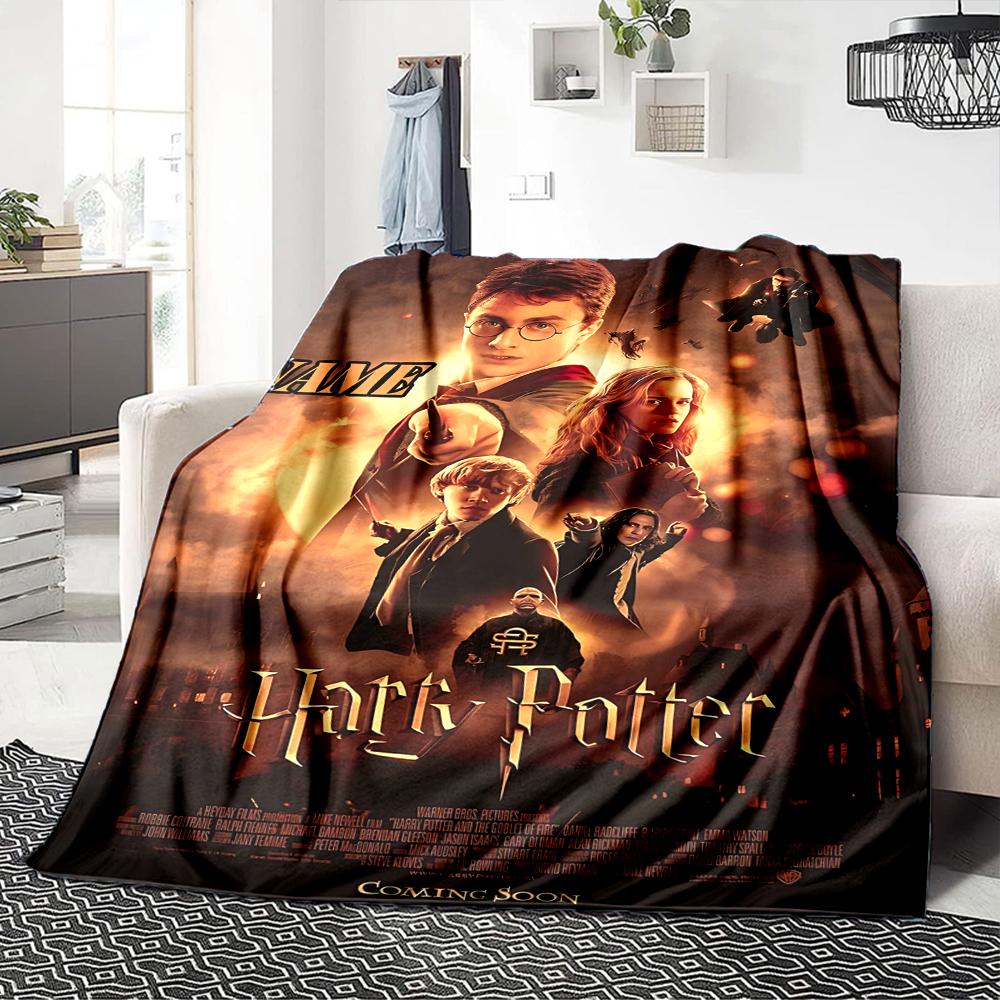 Custom Name Harry Potter Adventure blanket for Couch & Bed, Plush Cozy Fuzzy Blanket Super Soft & Warm Blankets for Fall and Winter. 090894